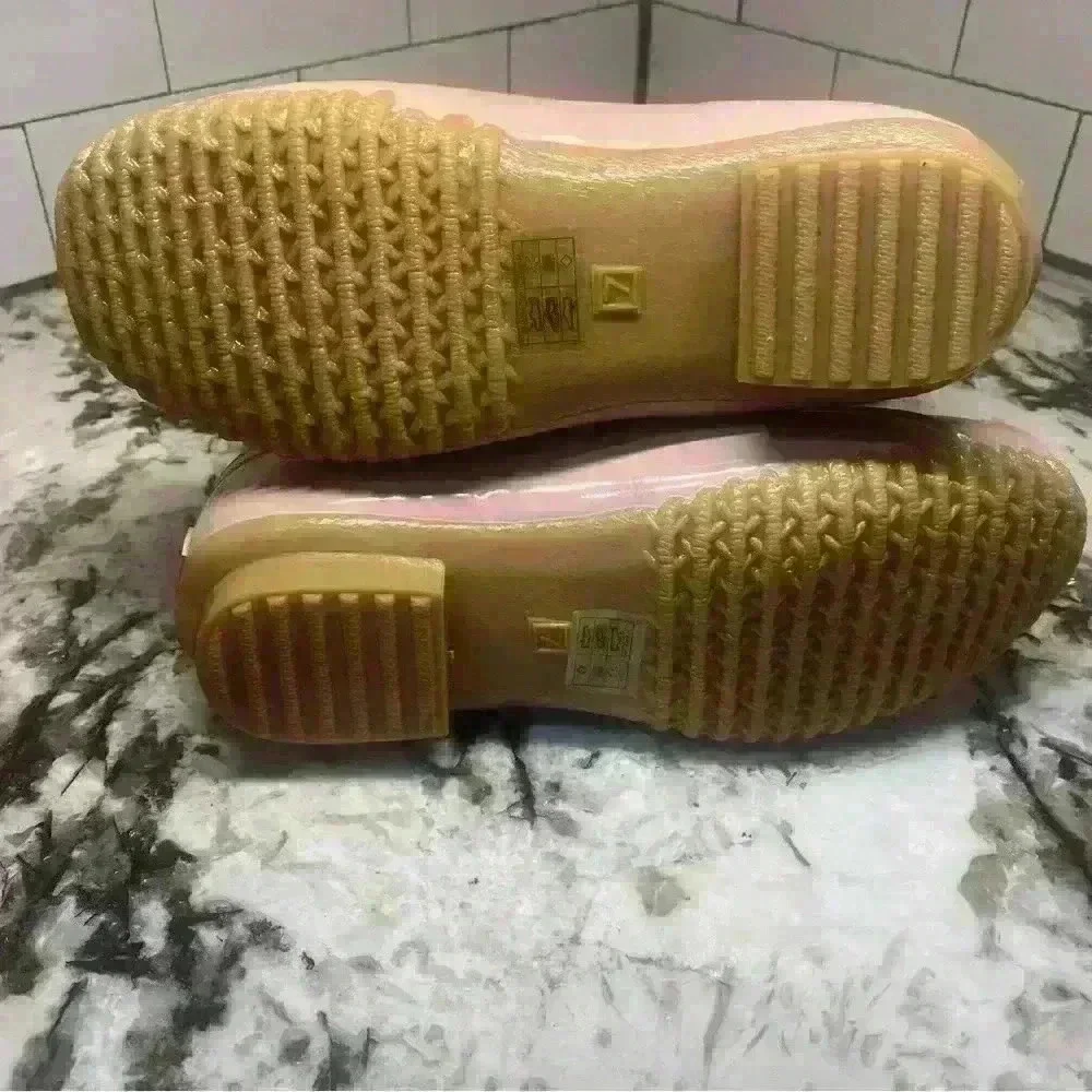 Jack Rogers Chloe Blush Metallic Rain Duck Boots Women's 7M NWOB Sherpa Lining - Picture 6 of 8